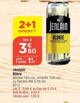 Bi1 Jenlain Bière offre