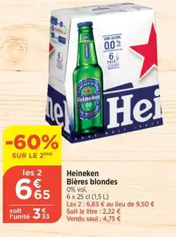 Bi1 Heineken Bières blondes offre