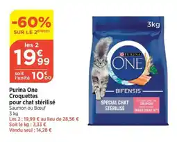 Bi1 Purina One Croquettes pour chat stérilisé offre