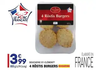 ALDI 4 Röstis burgers offre