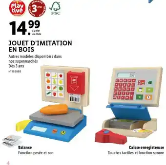 Lidl Jouet d'imitation en bois offre