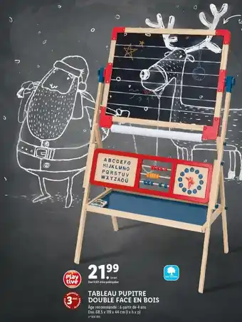 Lidl Tableau pupitre double face en bois offre