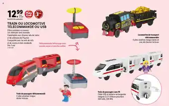 Lidl Train ou locomotive télécommandé ou USB offre