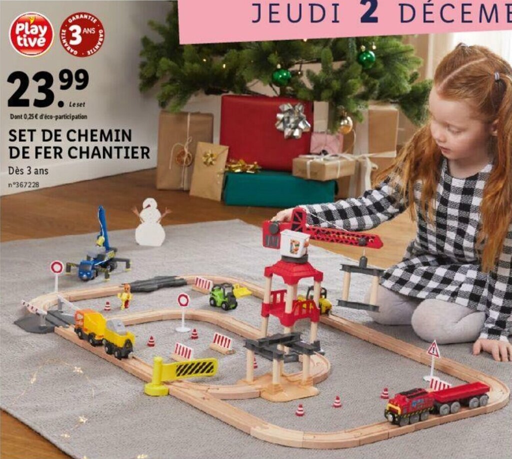 Lidl Set de chemin de fer chantier offre