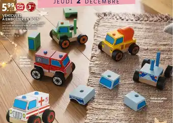 Lidl Véhicules à emboîter en bois offre
