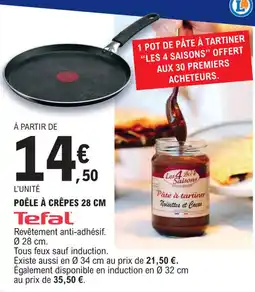 E.Leclerc POÊLE À CRÊPES 28 CM Tefal offre