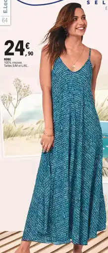 E.Leclerc ROBE 100% viscose. Tailles S/M et L/XL. offre