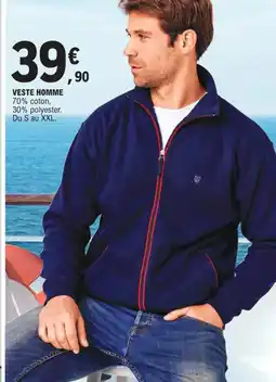 E.Leclerc VESTE HOMME 70% coton, offre