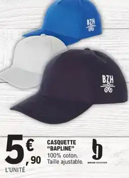 E.Leclerc CASQUETTE "BAPLINE" offre