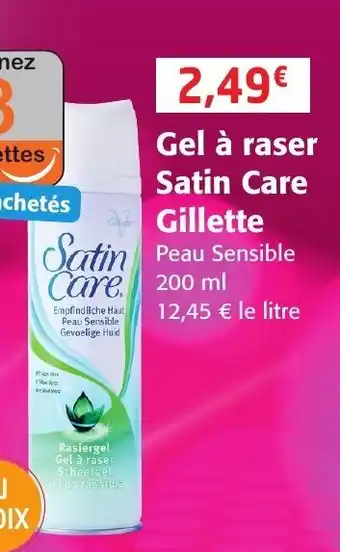 Colruyt Gel à raser Satin Care Gillette offre