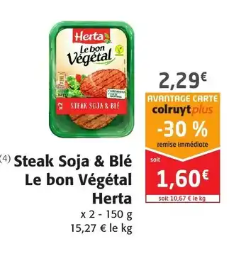 Steak Soja & Blé Le Bon Vegetal Herta