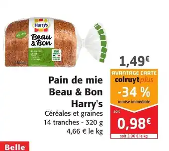Colruyt Pain de Mie Beau & Bon offre