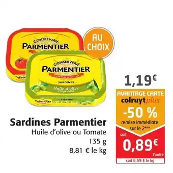 Colruyt Sardines Parmentier offre