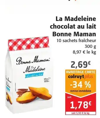 Colruyt La Madeleine Chocolat Au Lait offre
