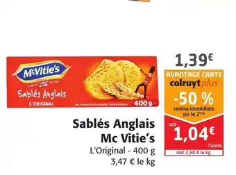 Sables Anglais Mc Vitie's