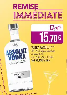 Match ABSOLUT VODKA offre