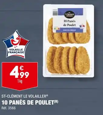 ALDI ST-CLÉMENT LE VOLAILLER 10 PANÉS DE POULET offre