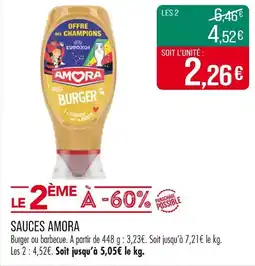 Match AMORA SAUCES offre