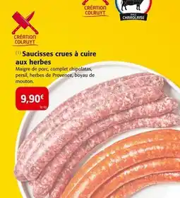 Colruyt Saucisses crues à cuire aux herbes offre