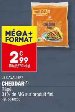 ALDI LE CAVALIER CHEDDAR offre