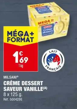 ALDI MILSANI CRÈME DESSERT SAVEUR VANILLE offre