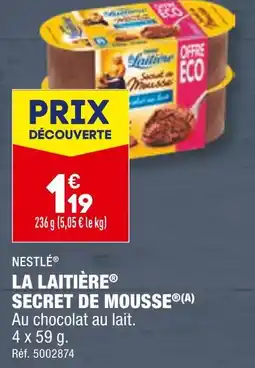 ALDI NESTLÉ LA LAITIÈRE SECRET DE MOUSSE offre