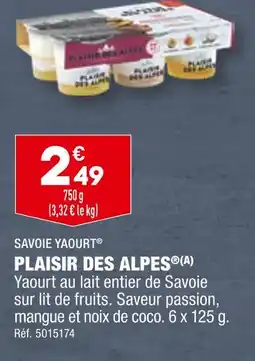 ALDI SAVOIE YAOURT PLAISIR DES ALPES offre