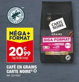 ALDI CARTE NOIRE CAFÉ EN GRAINS offre