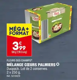 ALDI FLEURS DES CHAMPS MÉLANGE CŒURS PALMIERS offre