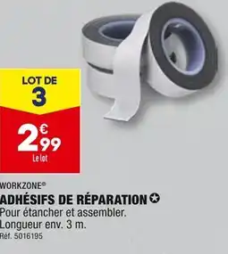 ALDI WORKZONE ADHÉSIFS DE RÉPARATION offre
