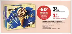 Super U CONES CREME GLACEE EXTREME offre