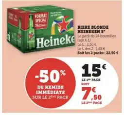 Super U BIERE BLONDE HEINEKEN 5° offre