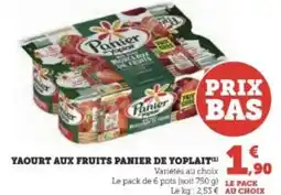 Super U YAOURT AUX FRUITS PANIER DE YOPLAIT offre