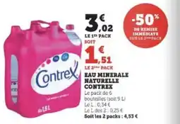 Super U EAU MINERALE NATURELLE CONTREX offre