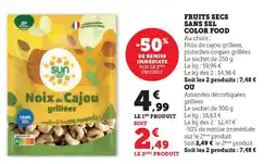 Hyper U FRUITS SECS SANS SEL COLOR FOOD offre