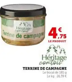 Hyper U TERRINE DE CAMPAGNE offre