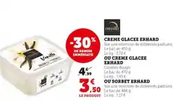 Hyper U CREME GLACEE ERHARD offre