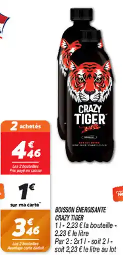 Netto BOISSON ENERGISANTE CRAZY TIGER offre