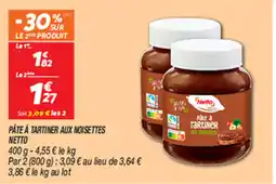 Netto PÂTE À TARTINER AUX NOISETTES NETTO offre