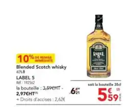 Blended Scotch whisky 40%8 LABEL 5