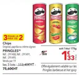 Chips Original, paprika ou crème oignon PRINGLES