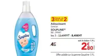METRO Adoucissant Grand air. SOUPLINE) offre