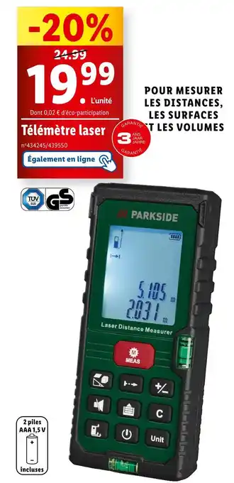 Lidl PARKSIDE Télémètre laser offre