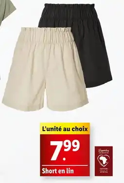 Lidl Short en lin offre