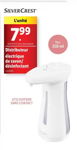Lidl SILVERCREST Distributeur électrique de savon/ désinfectant offre