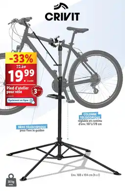 Lidl CRIVIT Pied d’atelier pour vélo offre