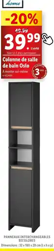 Lidl LIVARNO home Colonne de salle de bain Oslo offre