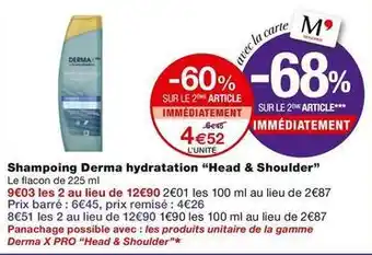 Monoprix Head & shoulders - shampoing derma hydratation offre