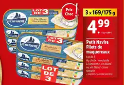Lidl Petit Navire Filets de maquereaux offre