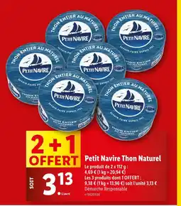 Petit Navire Thon Naturel